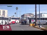 Maestros bloquean terminal de autobuses en Oaxaca / Vianey Esquinca