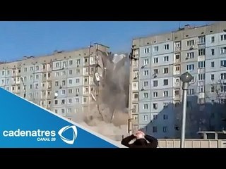 Automovilista graba el momento de una explosión de gas en Edificio de Rusia (VIDEO)