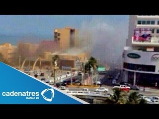 Se incendia hotel en Boca del Río, Veracruz (VIDEO)