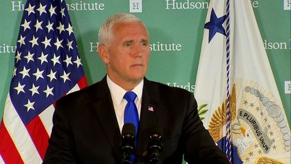 Pence acusa Pequim de querer se livrar de Trump