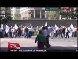 Se registra manifestación y bloqueo en Bucareli / Excélsior informa