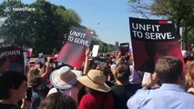 Crowd gathers for #CancelKavanaugh protest in DC