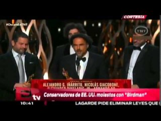Conservadores de EU molestos con el triunfo de Iñárritu en los Oscars 2015