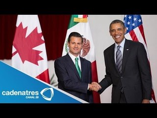 Peña Nieto le da la bienvenida a Barack Obama en el palacio de gobierno de Toluca