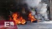 Normalistas queman llantas frente a Casa de Gobierno en Michoacán / Excelsior Informa
