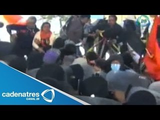 Detienen marcha de maestros y electricistas rumbo a la Cumbre de Líderes de Norteamérica