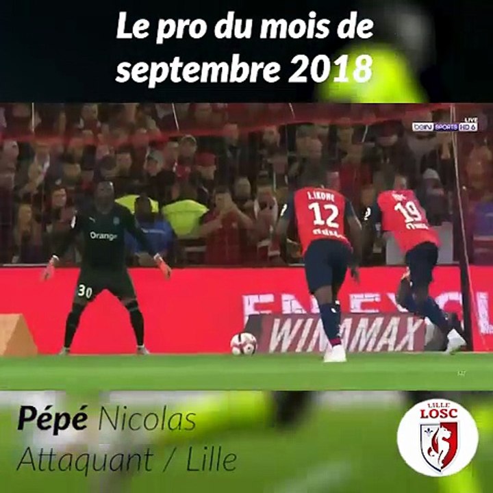 Football:  Le pro du mois de septembre  2018 , Nicolas Pépé