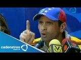 Henrique Capriles pide a Nicolás Maduro pruebas del supuesto golpe de Estado