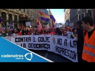 España sigue rechazado políticas de Rajoy; miles de personas se manifiestan