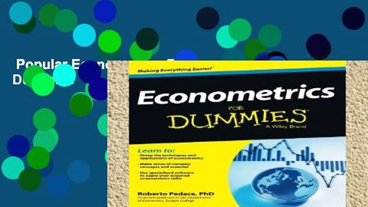 Popular Econometrics For Dummies video Dailymotion