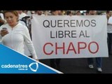 Sinaloa marcha a favor de la liberación inmediata de Joaquín El Chapo Guzmán