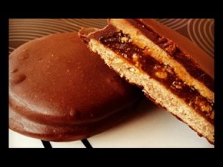 Barras de chocolate y dulce de leche