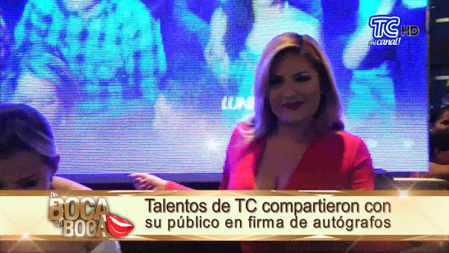 Talentos de TC compartieron con su público en firma de autógrafos
