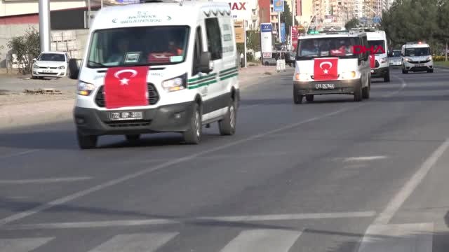 Batman Şehitlerin Cenazeleri Uğurlama Töreni İçin Havalimanına Götürüldü Ek