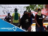 Estudiantes normalistas de Oaxaca realizan actos vandálicos en las instalaciones de la IEEPO