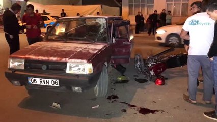 Otomobille Motosiklet Çarpıştı: 1'i Ağır 2 Yaralı