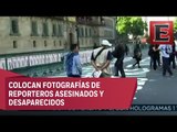 Comunicadores protestan en el Zócalo capitalino por asesinato a periodistas