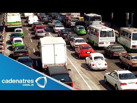 Trafico vial de la autopista México-Cuernavaca
