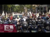 Policía capitalina lleva a cabo operativo por marchas campesinas / Nacional