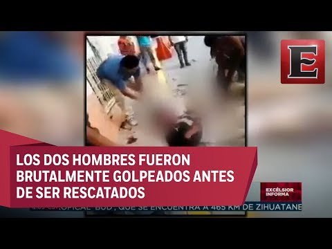 Policías impiden linchamiento de dos presuntos ladrones