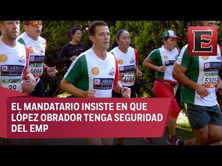 Peña Nieto corre su última carrera del Estado Mayor Presidencial