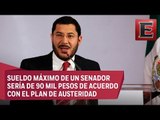 Martí Batres presentó plan de austeridad para el Senado