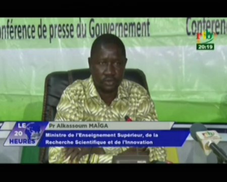 RTB/Conférence de presse du Ministre de l’Enseignement Supérieur et de celui de l’Education Nationale sur la Situation des bacheliers