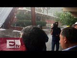 Tromba derrumba techo metálico en Saltillo, Coahuila / Vianey Esquinca