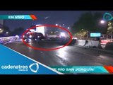 IMPRESIONANTE!! Accidente en Río San Joaquín; vuelca automóvil