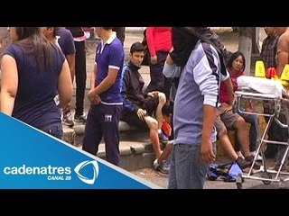 Grupo de normalistas es arrollado por una camioneta en Michoacán