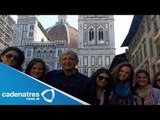 Selfie de Andrés Manuel López Obrador en Italia