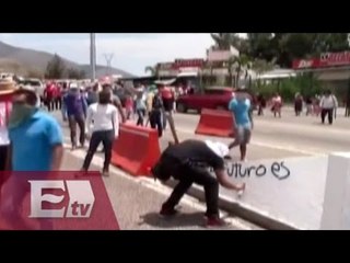 Maestros de la CETEG vandalizan caseta de Palo Blanco / Vianey Esquinca