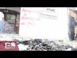 Autoridades desalojan a integrantes de la CNTE del INE en Oaxaca / Excélsior en la Media