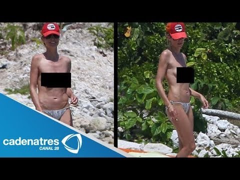 Modelo Heidi Klum enseña de más en playas de México / Model Heidi Klum teaches more on the beach