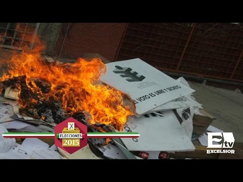 Oaxaca: queman boletas en el istmo de Tehuantepec / Elecciones 2015