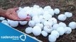 Bolas de granizo del tamaño de pelotas de golf golpean Xalapa