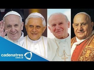 El día que se reúnen los cuatro papas / Canonización de Juan Pablo II