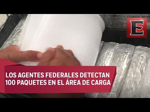 Decomisan en el AICM 120 kilos de cristal con un valor de mil 500 mdp