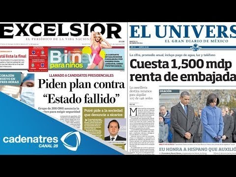 Así amanecen las portadas de los periódicos más importantes de México