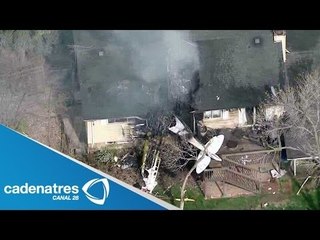 Avioneta se parte en dos al chocar contra una casa en Colorado / Plane crashes in Colorado