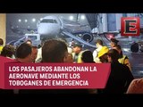 Desalojan avión de Aeroméxico en el AICM por falla
