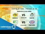 Horarios definidos para los cuartos de final del futbol mexicano