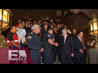 Mancera anuncio inversión en beneficio de bomberos / Vianey Esquinca