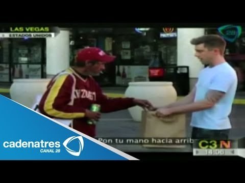 Joven ayuda con magia a indigentes en Las Vegas / Young magic to help homeless in Las Vegas
