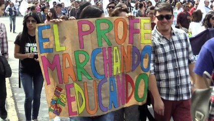 Professores paralisados no Chile