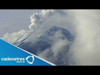 Popocatépetl emite exhalaciones de baja intensidad y emisiones de vapor y agua