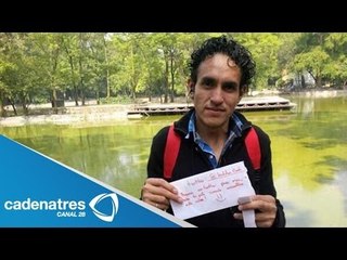 Millonario estadounidense esconde mil dólares en lago de Chapultepec