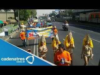 Marchan cirqueros contra ley que prohíbe usar animales