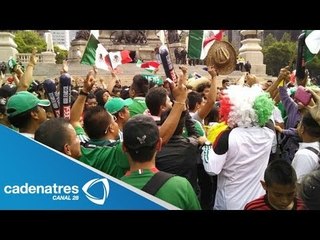 Mexicanos festeja empate entre Brasil y México en el mundial 2014