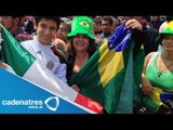 Mexicanos se reúnen en Zócalo para disfrutar del partido de su selección / Mundial 2014